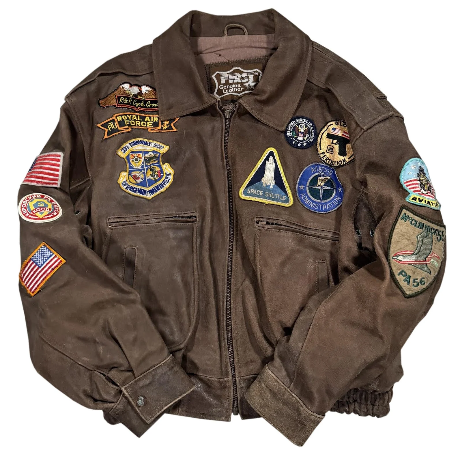 ジャケット・アウター grunge patchwork leather jacket brown Some crazy patchwork on these 70's leather jackets • • • #vintage